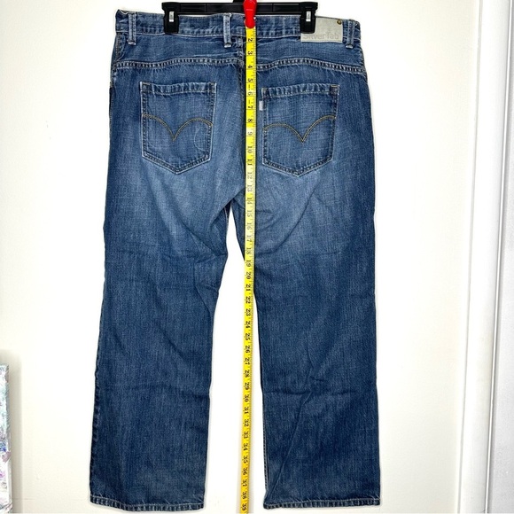 Levis SilverTab Vintage Y2K Baggy Stone Wash  Denim Hiphop Jnco Jeans 38x30 - Picture 11 of 12